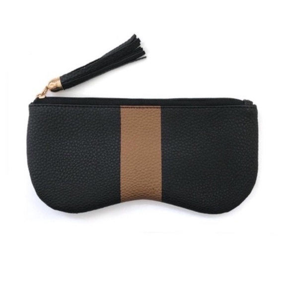 NIB Zigi & Marais Black Pouch with Rose Gold Strip - Picture 3 of 9